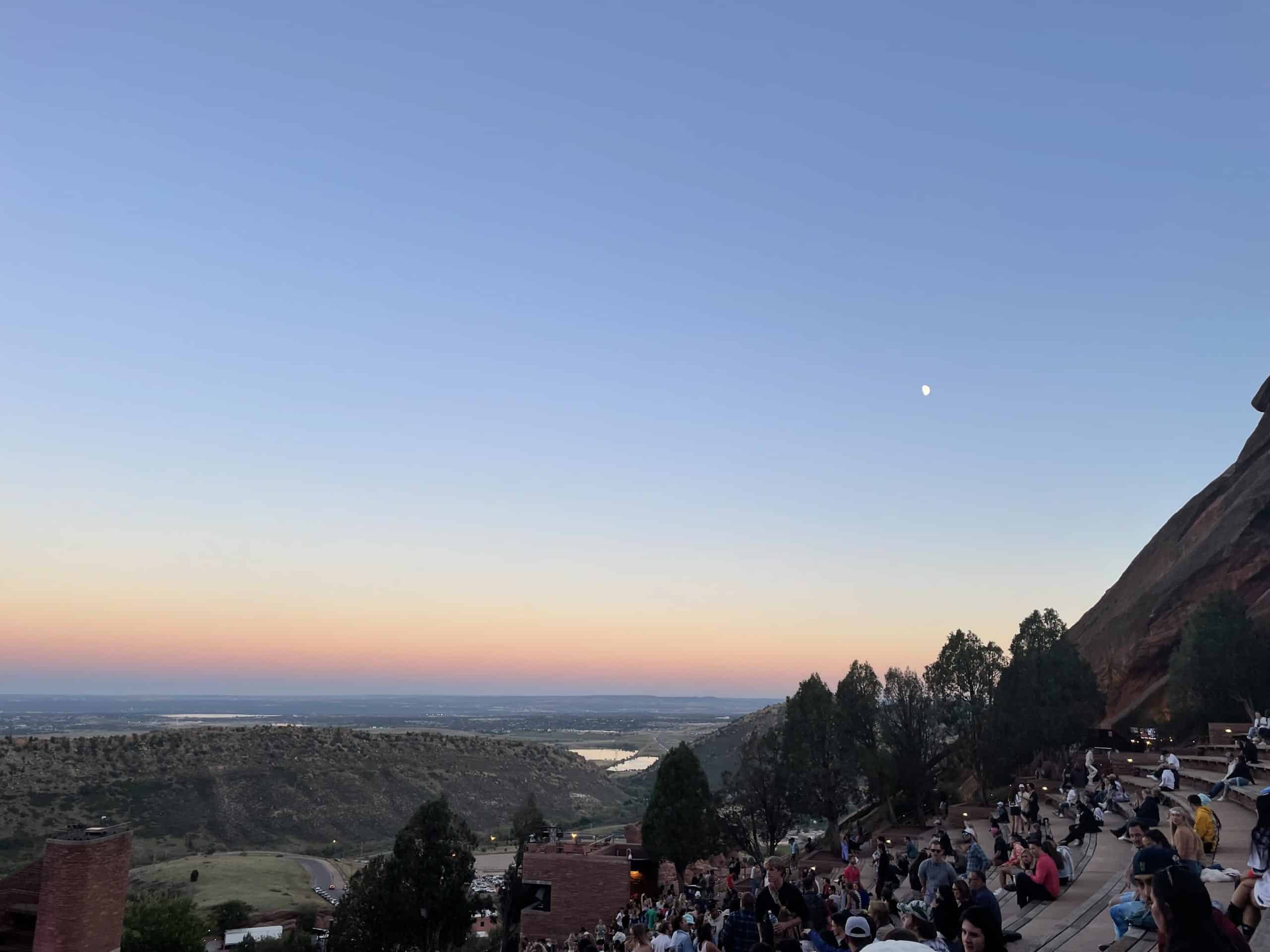 Going to a Red Rocks Show - Sun set
